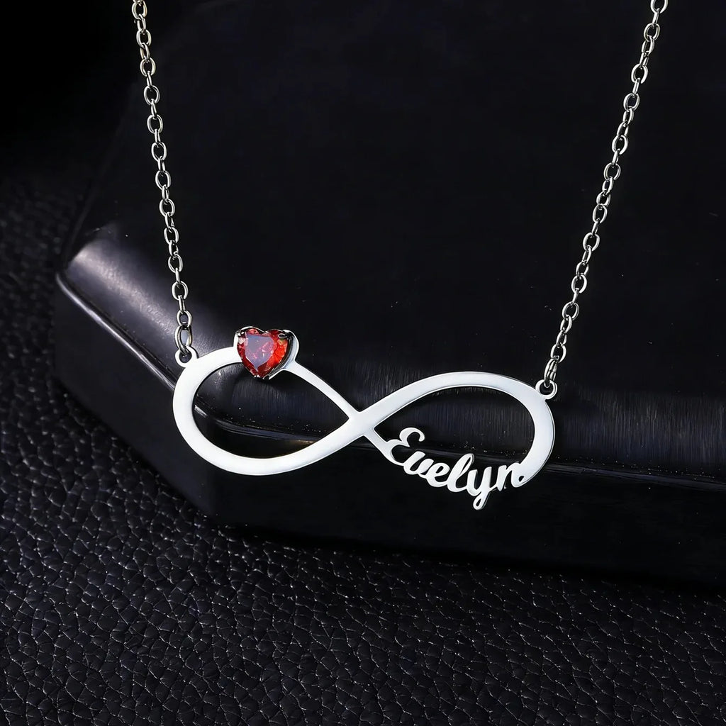 Infinity Heart Name Necklace