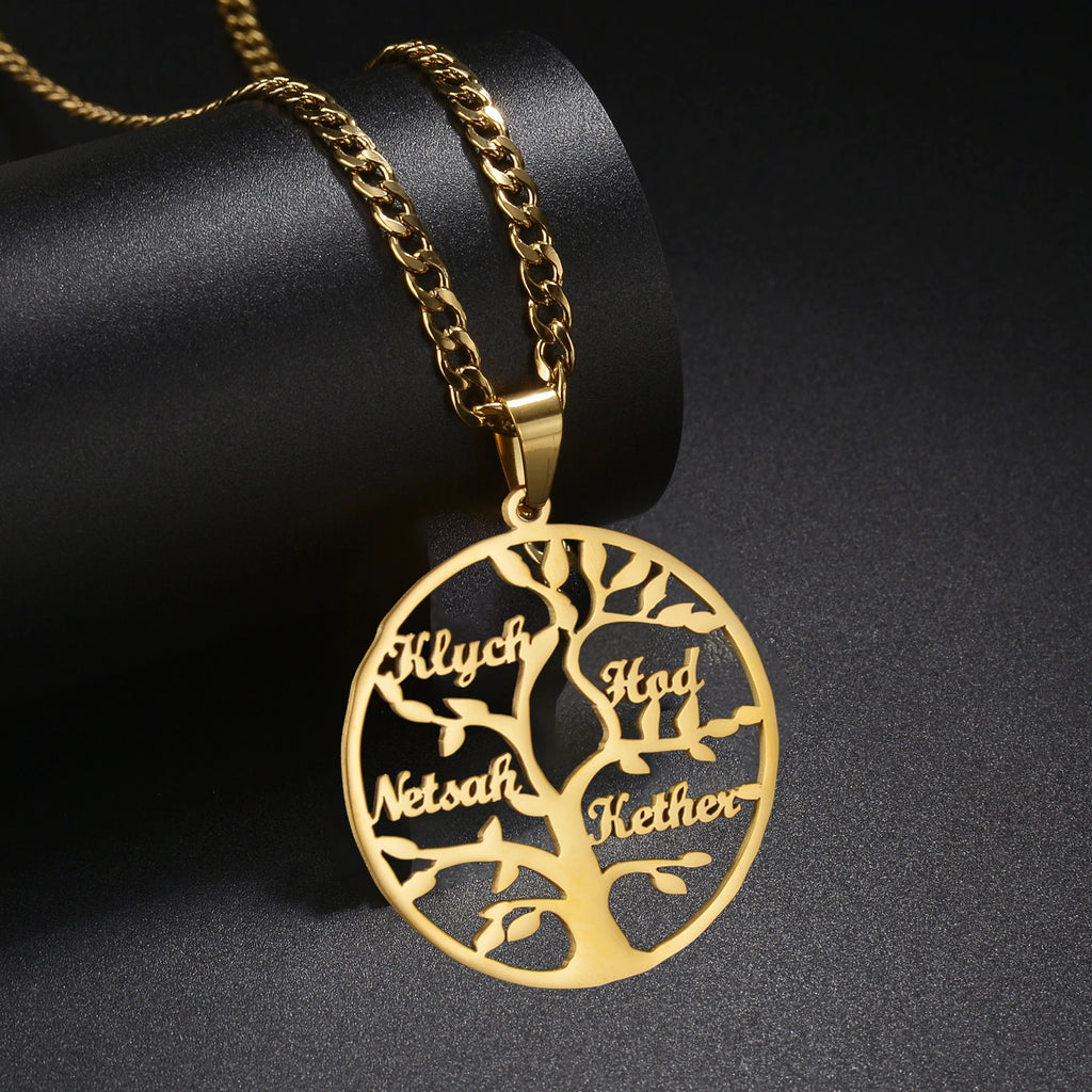 Family Tree Name Necklace