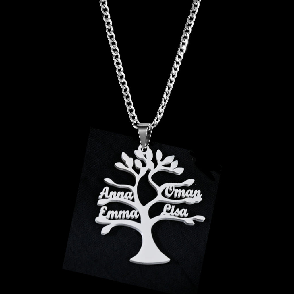 Family Tree Name Necklace