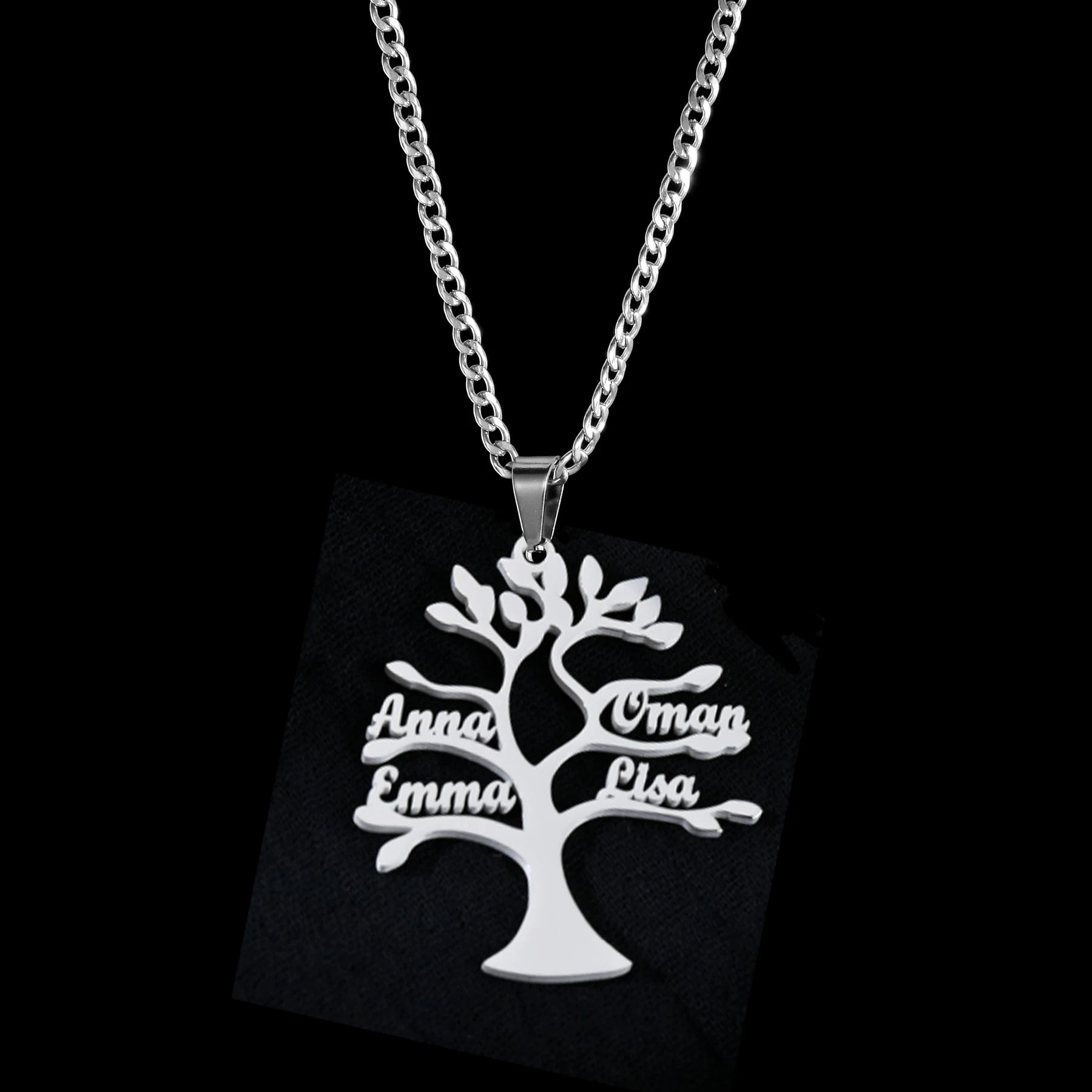 Family Tree Name Necklace