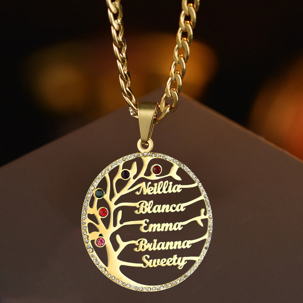 Family Tree Name Necklace