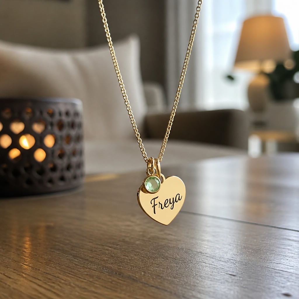 Dainty Heart Name Necklace