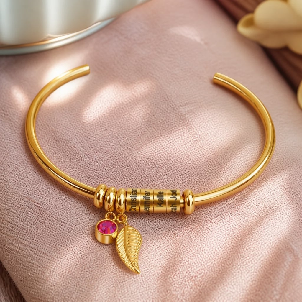 Golden Drop Name Bracelet
