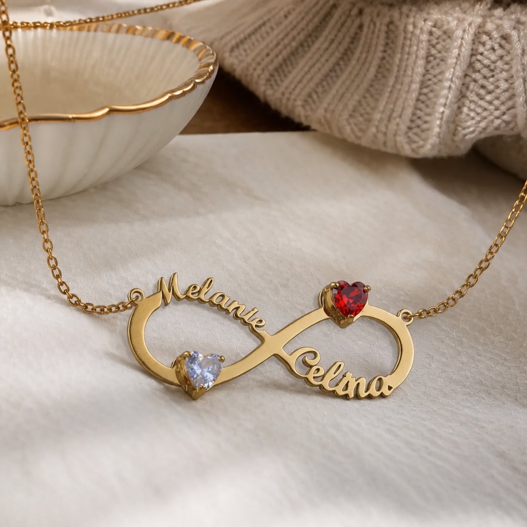 Infinity Heart Name Necklace