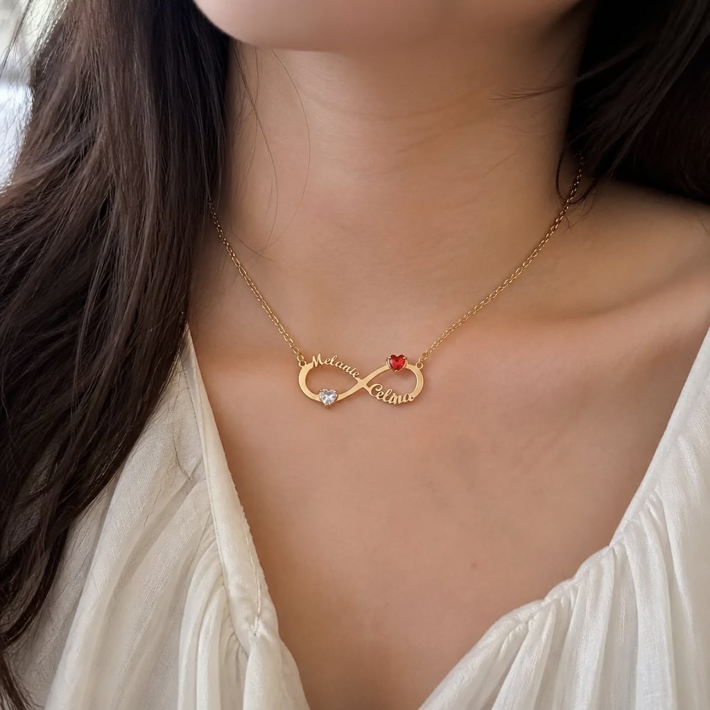 Infinity Heart Name Necklace